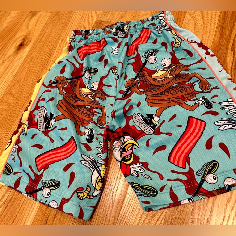 Flow Society Flow Waffle logo LAX shorts size kids medium